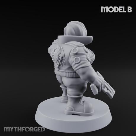 Trigger Happy Space Dwarf Thugs B Miniature for Dungeons and Dragons, Pathfinder or other TTRPGs