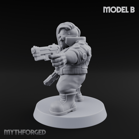 Trigger Happy Space Dwarf Thugs B Miniature for Dungeons and Dragons, Pathfinder or other TTRPGs