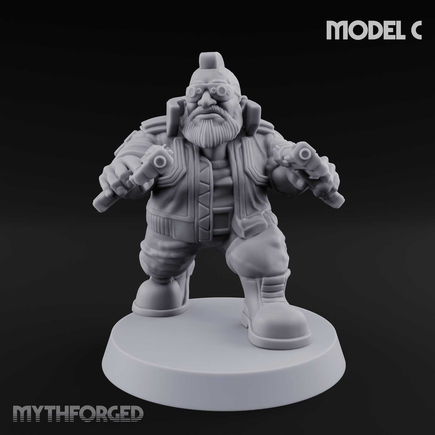 Trigger Happy Space Dwarf Thugs Miniature for Dungeons and Dragons, Pathfinder or other TTRPGs
