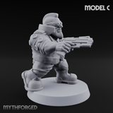 Trigger Happy Space Dwarf Thugs C Miniature for Dungeons and Dragons, Pathfinder or other TTRPGs