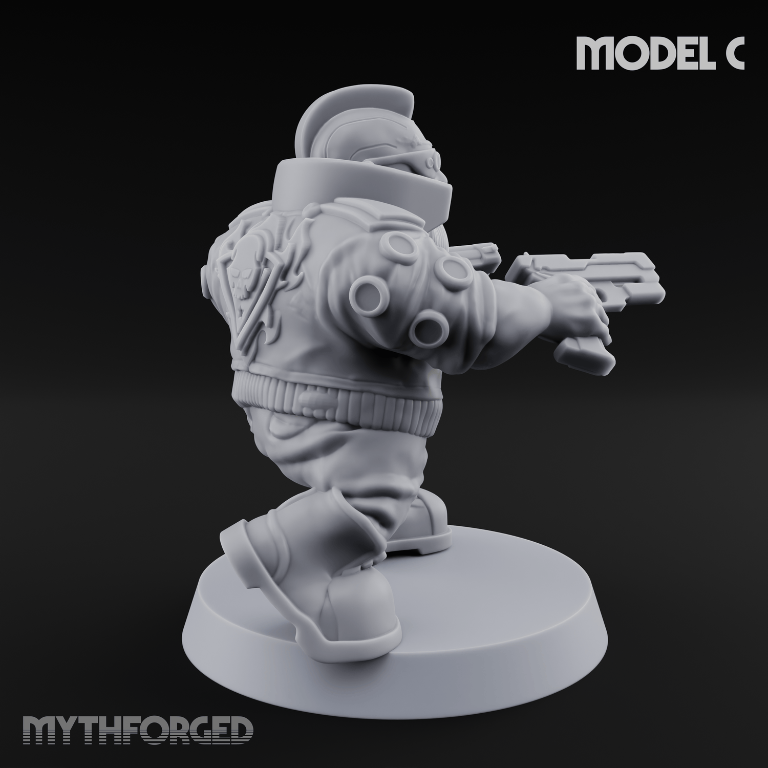 Trigger Happy Space Dwarf Thugs C Miniature for Dungeons and Dragons, Pathfinder or other TTRPGs