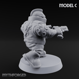 Trigger Happy Space Dwarf Thugs C Miniature for Dungeons and Dragons, Pathfinder or other TTRPGs