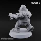 Trigger Happy Space Dwarf Thugs C Miniature for Dungeons and Dragons, Pathfinder or other TTRPGs