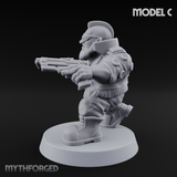 Trigger Happy Space Dwarf Thugs C Miniature for Dungeons and Dragons, Pathfinder or other TTRPGs