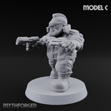 Trigger Happy Space Dwarf Thugs C Miniature for Dungeons and Dragons, Pathfinder or other TTRPGs