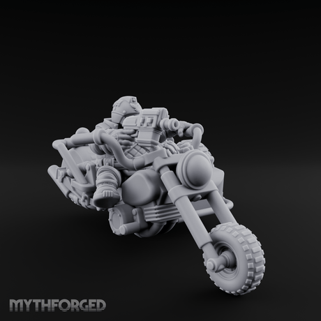 Sidecar Speeding Dwarf Trike Elder Miniature for Dungeons and Dragons, Pathfinder or other TTRPGs