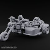 Sidecar Speeding Dwarf Trike Elder Miniature for Dungeons and Dragons, Pathfinder or other TTRPGs