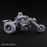 Throttle Wide Open Dwarf Biker Miniature for Dungeons and Dragons, Pathfinder or other TTRPGs