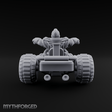 Throttle Wide Open Dwarf Biker Miniature for Dungeons and Dragons, Pathfinder or other TTRPGs