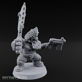 Double Axe Wielding Space Dwarf Warlord Miniature for Dungeons and Dragons, Pathfinder or other TTRPGs