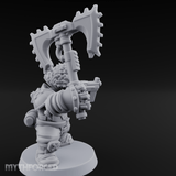 Double Axe Wielding Space Dwarf Warlord Miniature for Dungeons and Dragons, Pathfinder or other TTRPGs