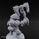 Double Axe Wielding Space Dwarf Warlord Miniature for Dungeons and Dragons, Pathfinder or other TTRPGs