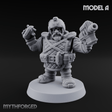 Both Barrels Blazing Space Dwarf Soldiers A Miniature for Dungeons and Dragons, Pathfinder or other TTRPGs