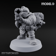 Both Barrels Blazing Space Dwarf Soldiers D Miniature for Dungeons and Dragons, Pathfinder or other TTRPGs