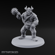 Spiked Mace Hoisting Troll Smasher Miniature for Dungeons and Dragons, Pathfinder or other TTRPGs