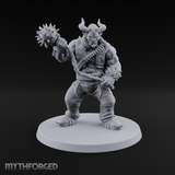 Spiked Mace Hoisting Troll Smasher Miniature for Dungeons and Dragons, Pathfinder or other TTRPGs