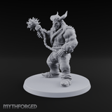 Spiked Mace Hoisting Troll Smasher Miniature for Dungeons and Dragons, Pathfinder or other TTRPGs