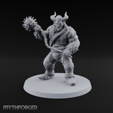 Spiked Mace Hoisting Troll Smasher Miniature for Dungeons and Dragons, Pathfinder or other TTRPGs