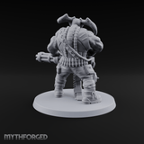 Gatling Gun Grinning Troll Gunner Miniature for Dungeons and Dragons, Pathfinder or other TTRPGs