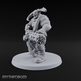 Gatling Gun Grinning Troll Gunner Miniature for Dungeons and Dragons, Pathfinder or other TTRPGs