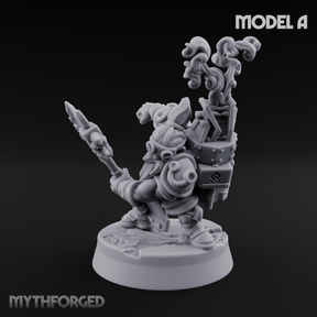 Smoke Venting Dwarf Gadgeteer A Miniature for Dungeons and Dragons, Pathfinder or other TTRPGs