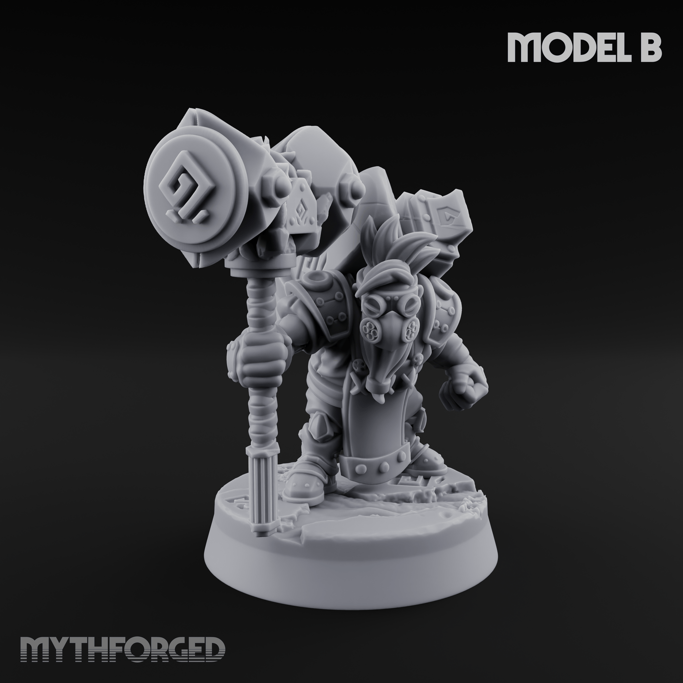 Smoke Venting Dwarf Gadgeteer B Miniature for Dungeons and Dragons, Pathfinder or other TTRPGs