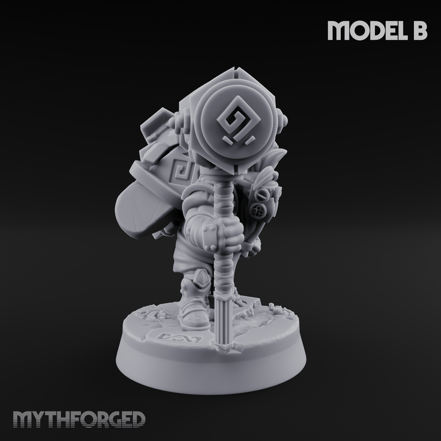Smoke Venting Dwarf Gadgeteer Miniature for Dungeons and Dragons, Pathfinder or other TTRPGs