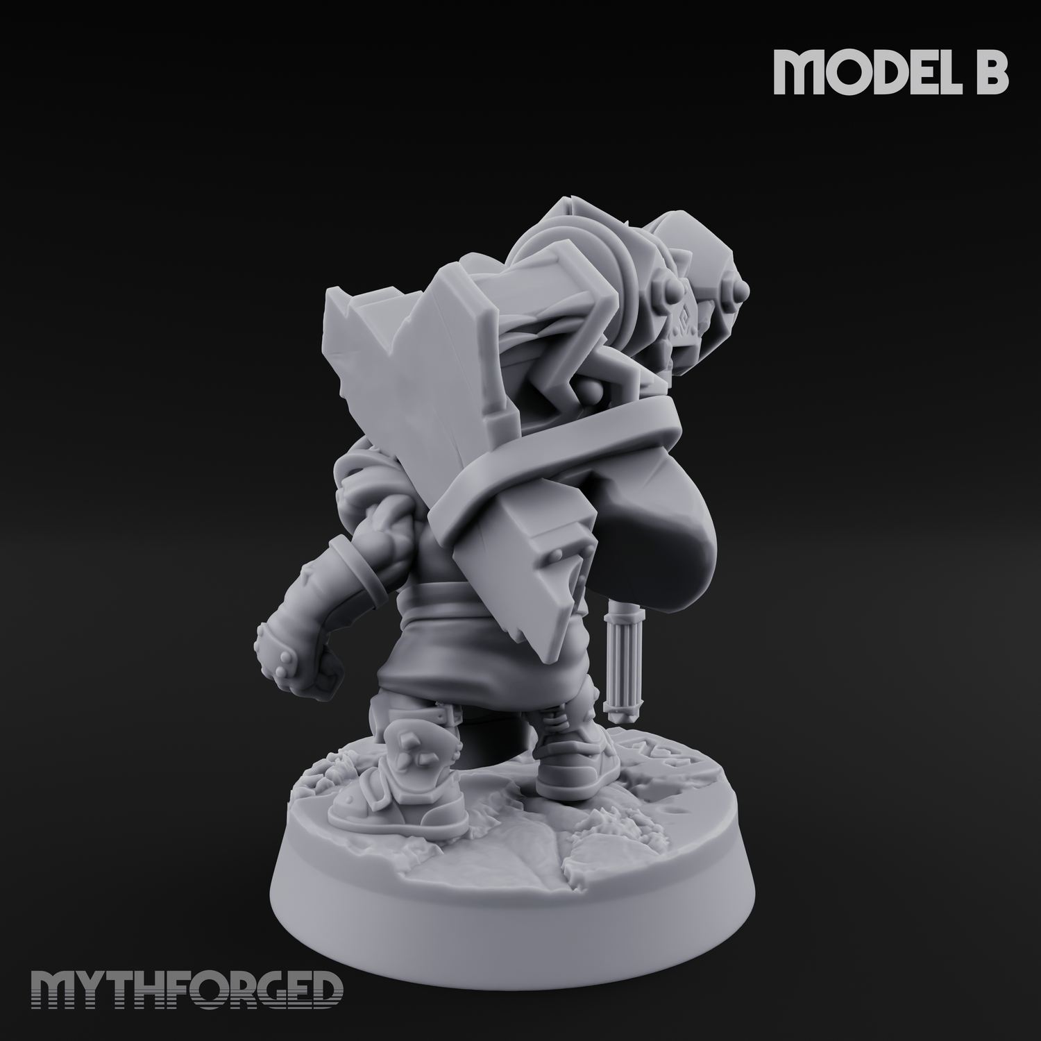 Smoke Venting Dwarf Gadgeteer B Miniature for Dungeons and Dragons, Pathfinder or other TTRPGs
