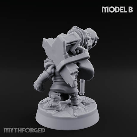 Smoke Venting Dwarf Gadgeteer B Miniature for Dungeons and Dragons, Pathfinder or other TTRPGs
