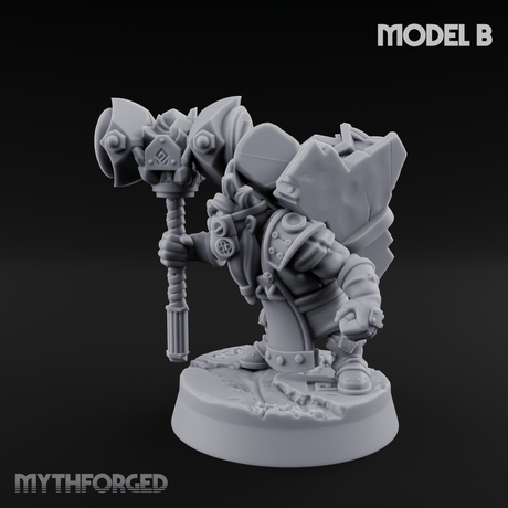 Smoke Venting Dwarf Gadgeteer B Miniature for Dungeons and Dragons, Pathfinder or other TTRPGs