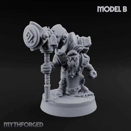 Smoke Venting Dwarf Gadgeteer B Miniature for Dungeons and Dragons, Pathfinder or other TTRPGs
