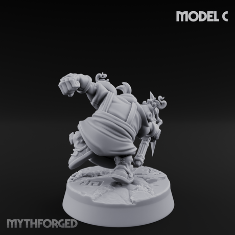 Smoke Venting Dwarf Gadgeteer C Miniature for Dungeons and Dragons, Pathfinder or other TTRPGs