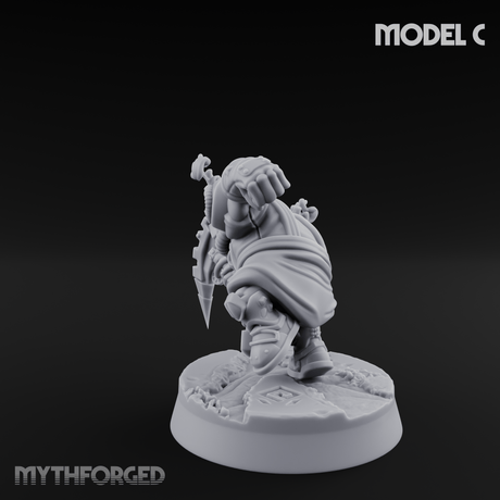 Smoke Venting Dwarf Gadgeteer C Miniature for Dungeons and Dragons, Pathfinder or other TTRPGs