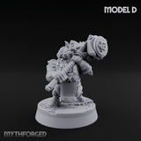 Smoke Venting Dwarf Gadgeteer Miniature for Dungeons and Dragons, Pathfinder or other TTRPGs