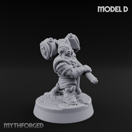 Smoke Venting Dwarf Gadgeteer D Miniature for Dungeons and Dragons, Pathfinder or other TTRPGs