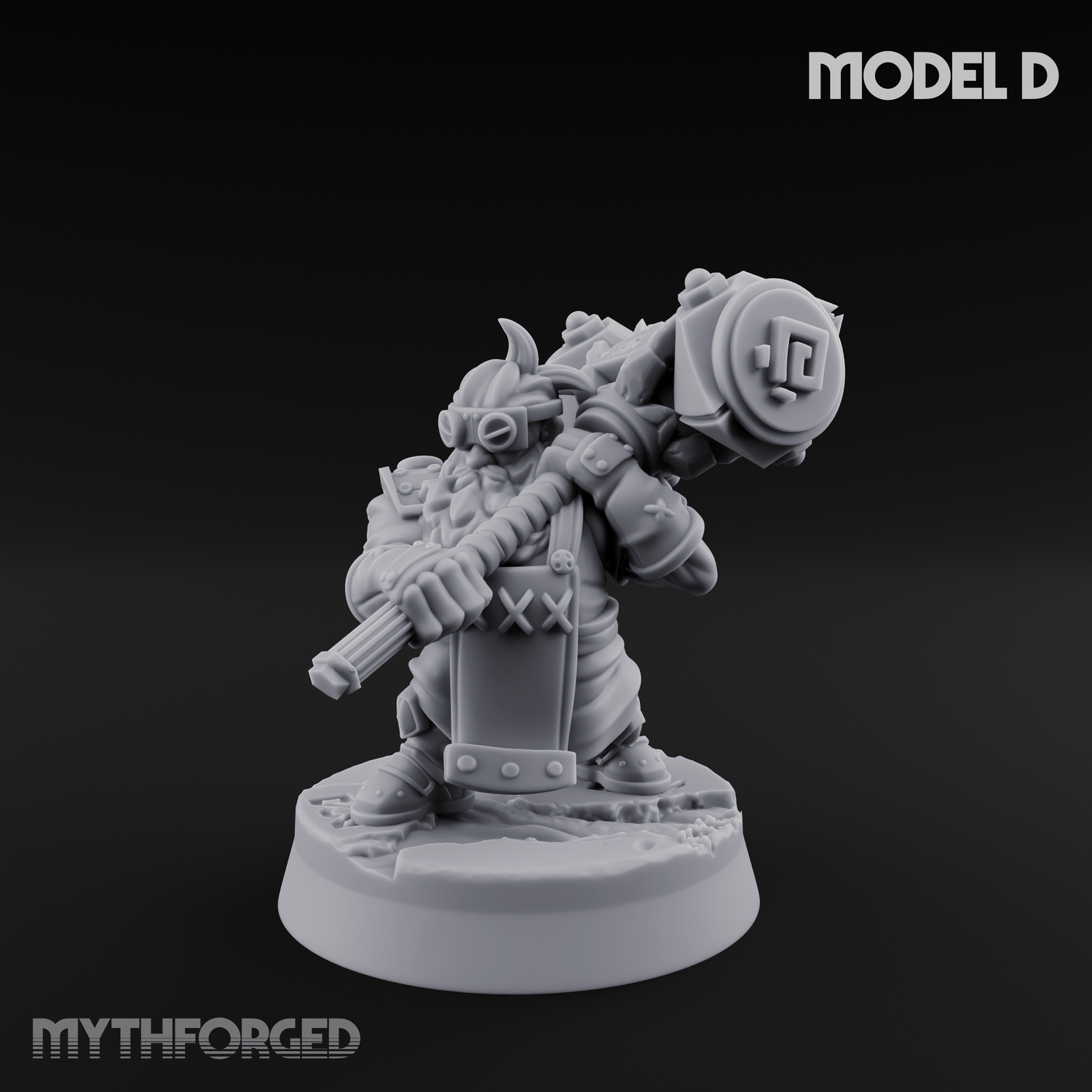 Smoke Venting Dwarf Gadgeteer D Miniature for Dungeons and Dragons, Pathfinder or other TTRPGs