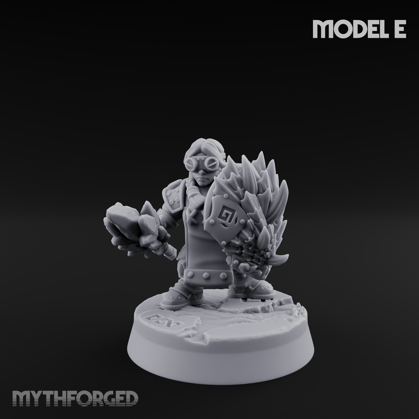 Smoke Venting Dwarf Gadgeteer Miniature for Dungeons and Dragons, Pathfinder or other TTRPGs