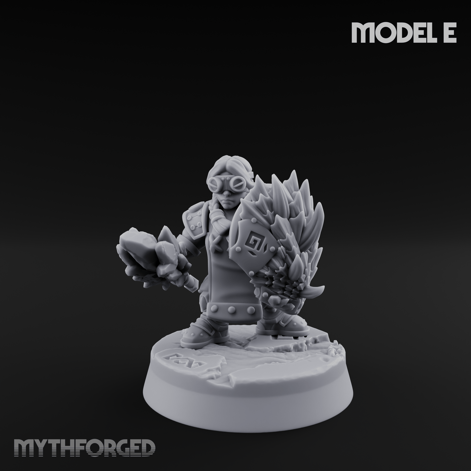Smoke Venting Dwarf Gadgeteer Miniature for Dungeons and Dragons, Pathfinder or other TTRPGs