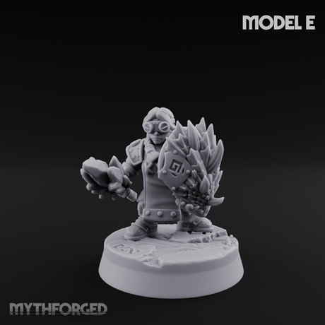 Smoke Venting Dwarf Gadgeteer E Miniature for Dungeons and Dragons, Pathfinder or other TTRPGs