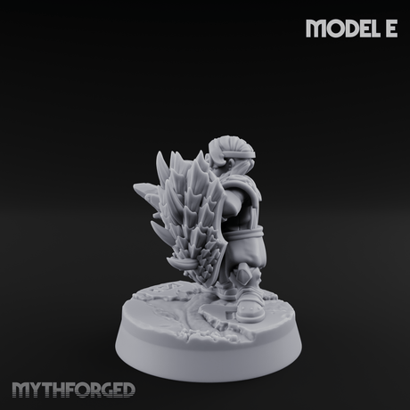 Smoke Venting Dwarf Gadgeteer E Miniature for Dungeons and Dragons, Pathfinder or other TTRPGs