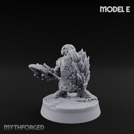 Smoke Venting Dwarf Gadgeteer E Miniature for Dungeons and Dragons, Pathfinder or other TTRPGs