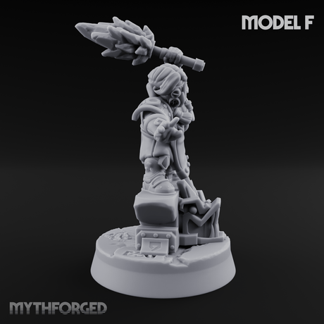 Smoke Venting Dwarf Gadgeteer F Miniature for Dungeons and Dragons, Pathfinder or other TTRPGs