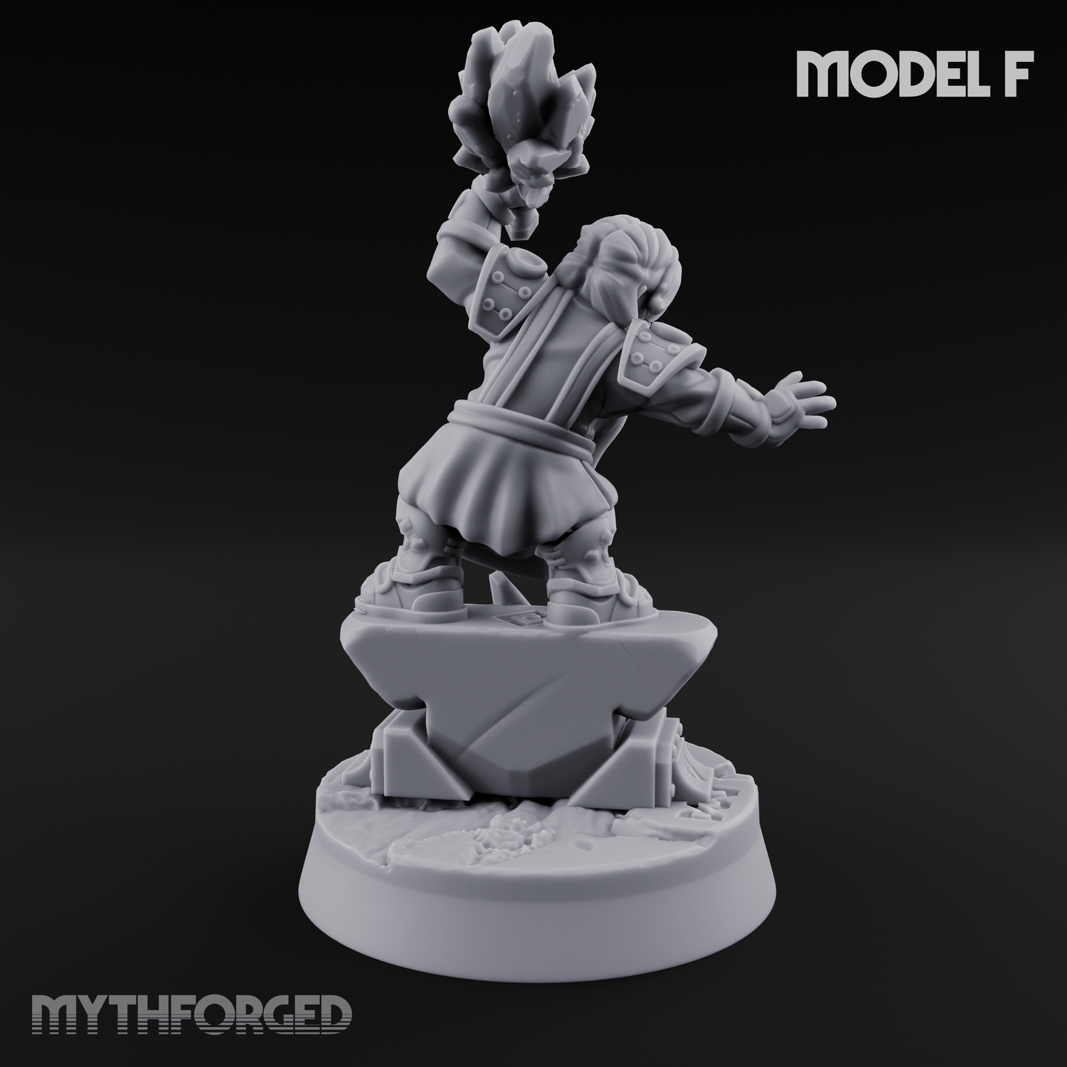 Smoke Venting Dwarf Gadgeteer F Miniature for Dungeons and Dragons, Pathfinder or other TTRPGs