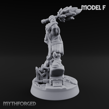 Smoke Venting Dwarf Gadgeteer F Miniature for Dungeons and Dragons, Pathfinder or other TTRPGs