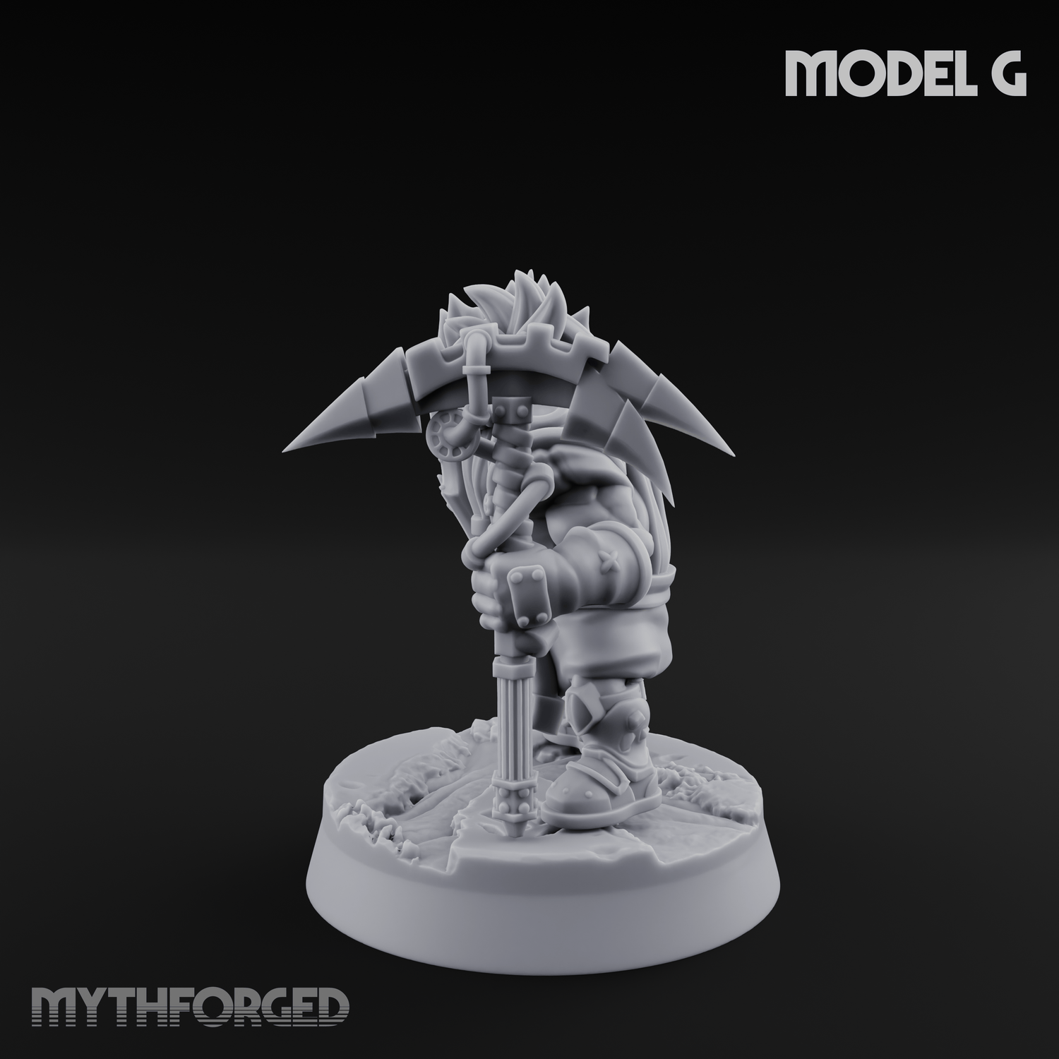Smoke Venting Dwarf Gadgeteer G Miniature for Dungeons and Dragons, Pathfinder or other TTRPGs
