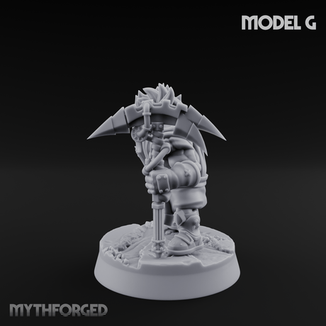 Smoke Venting Dwarf Gadgeteer G Miniature for Dungeons and Dragons, Pathfinder or other TTRPGs