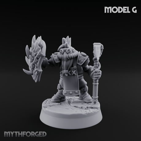Smoke Venting Dwarf Gadgeteer G Miniature for Dungeons and Dragons, Pathfinder or other TTRPGs