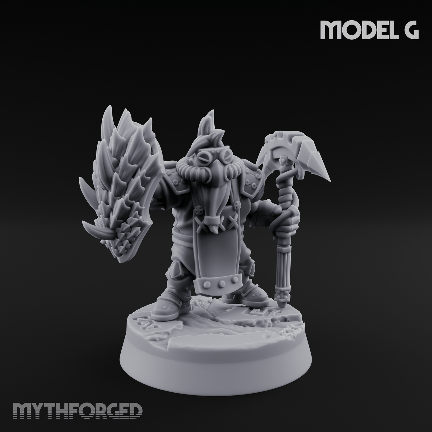 Smoke Venting Dwarf Gadgeteer G Miniature for Dungeons and Dragons, Pathfinder or other TTRPGs
