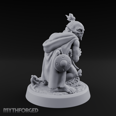 Crouching And Scheming Goblin Rogue Skulker Miniature for Dungeons and Dragons, Pathfinder or other TTRPGs