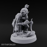 Crouching And Scheming Goblin Rogue Skulker Miniature for Dungeons and Dragons, Pathfinder or other TTRPGs
